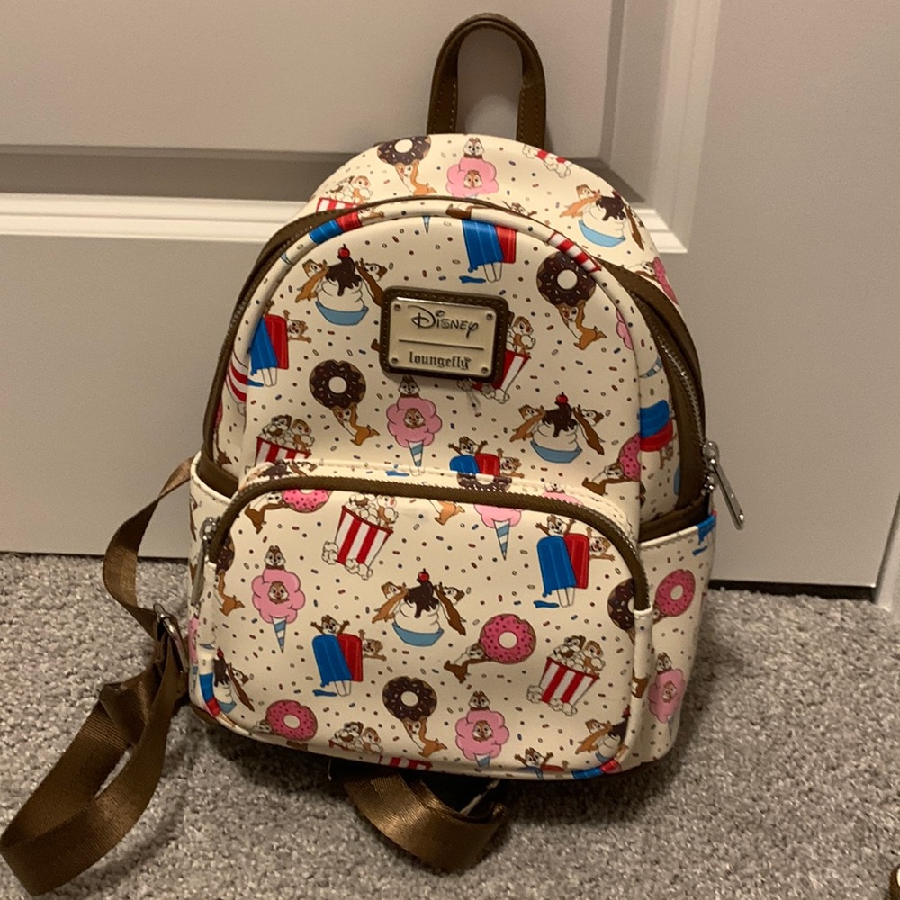 Loungefly Disney Cream and Brown Backpack